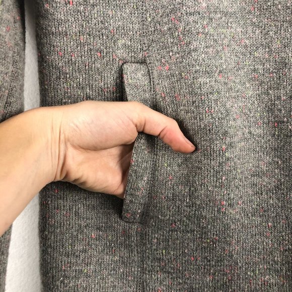 Bench Women's Size Large Grey Fleece Lined Wool Blend Full Zip Knit Jacket - Picture 7 of 10